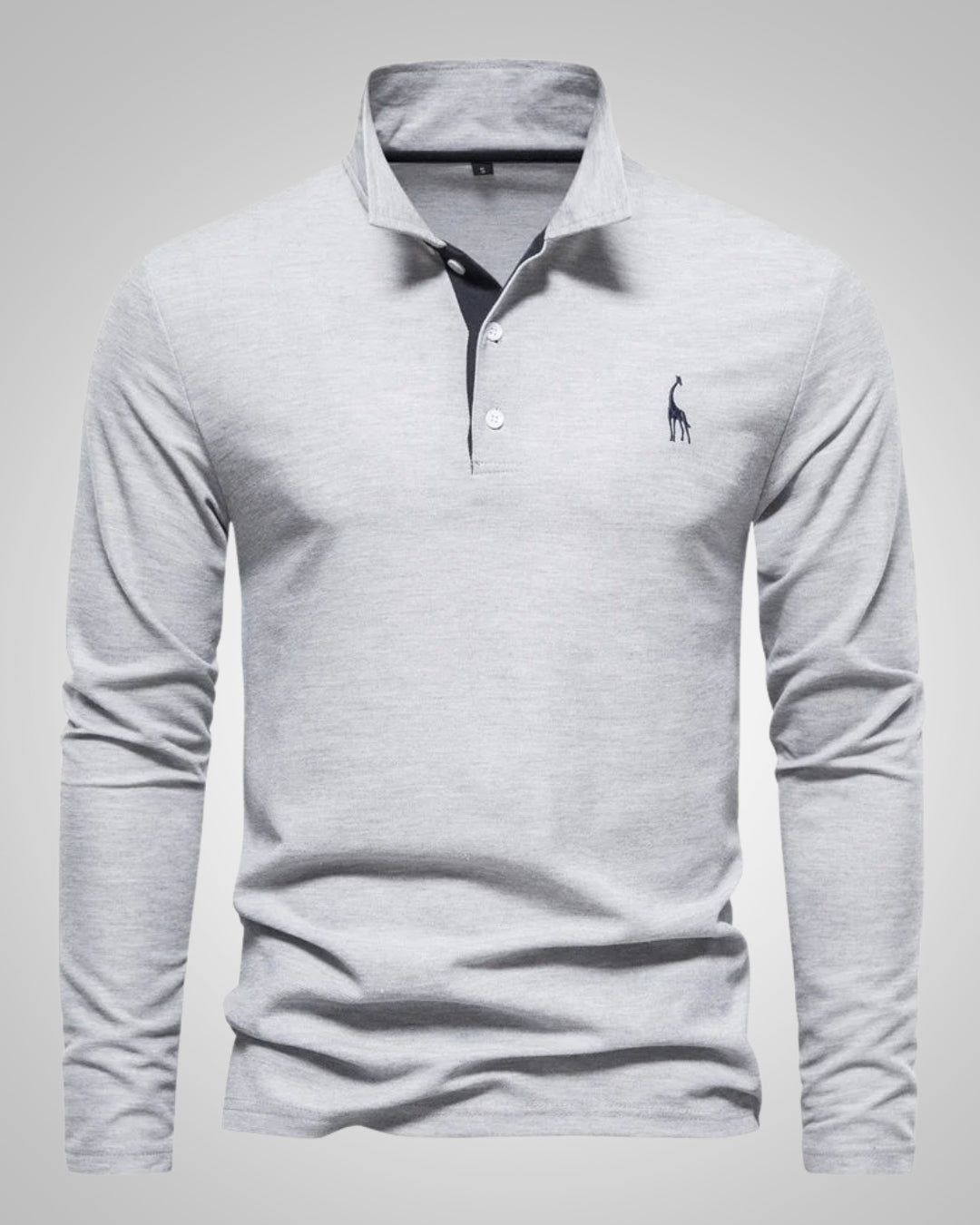 Evelien | Men's Long Sleeve Polo Shirt with Button Front