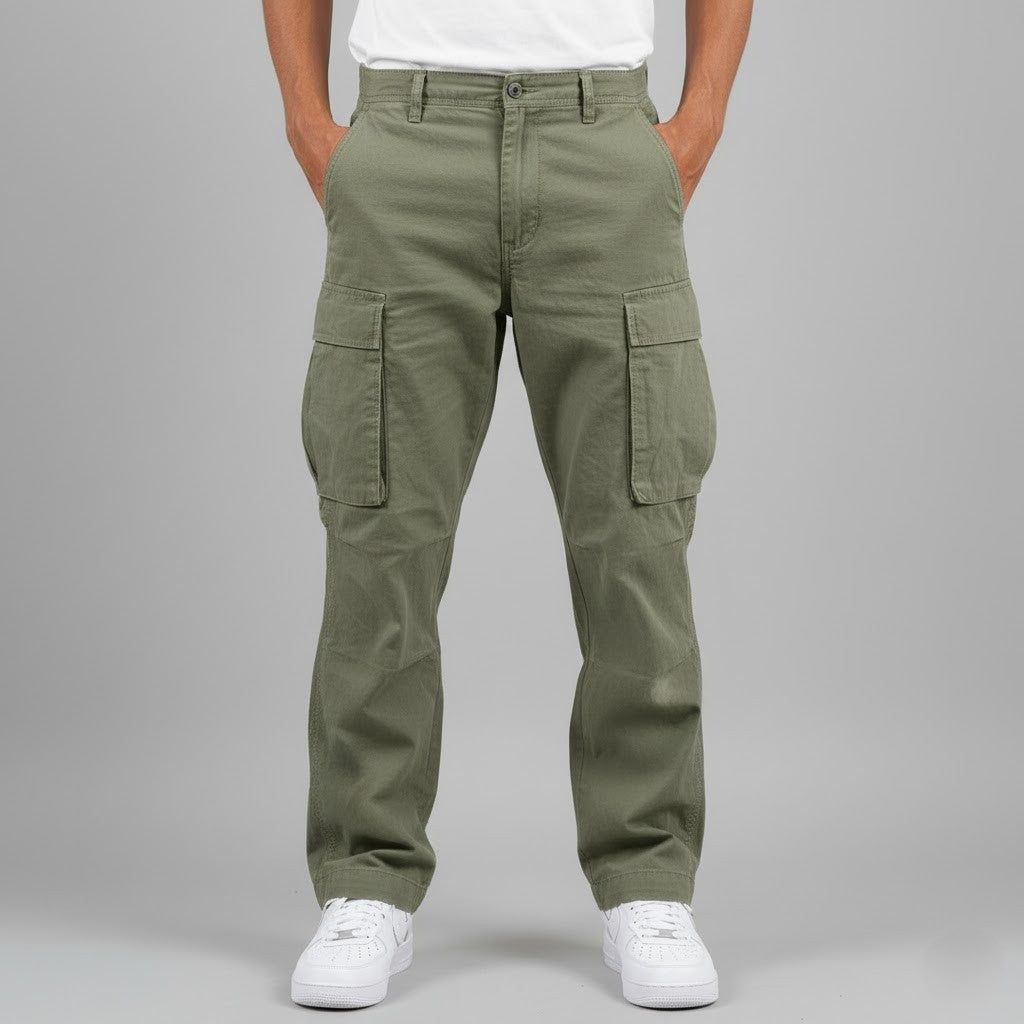 Jørn | Men's Cargo Pants Relaxed-Fit Side Pockets Streetwear