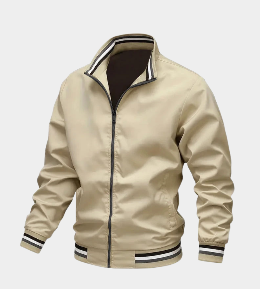 Liesbeth | Men's Bomber Jacket Relaxed-Fit Full-Zip Layering Coat