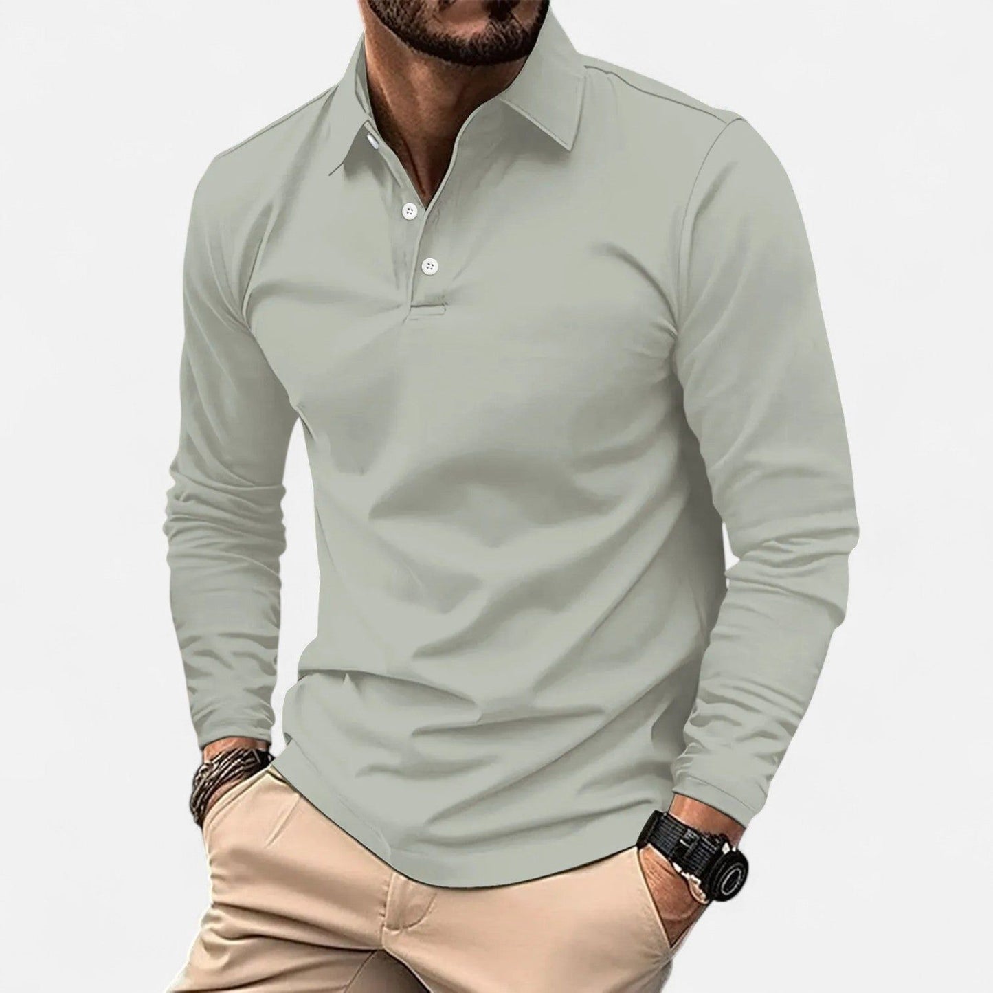 Jimmy | Men's Classic Regular-Fit Long Sleeve Polo Shirt