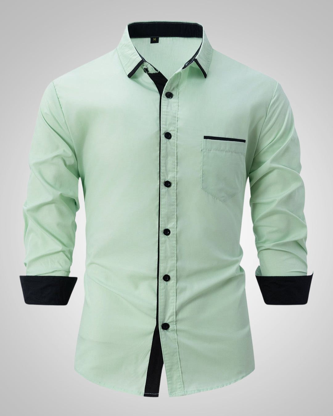 Blanche | Men's Classic Long Sleeve Shirt with Chest Pocket