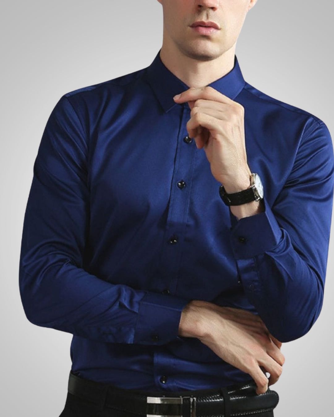Editha | Men's Stretch Button-Front Shirt – Business Casual
