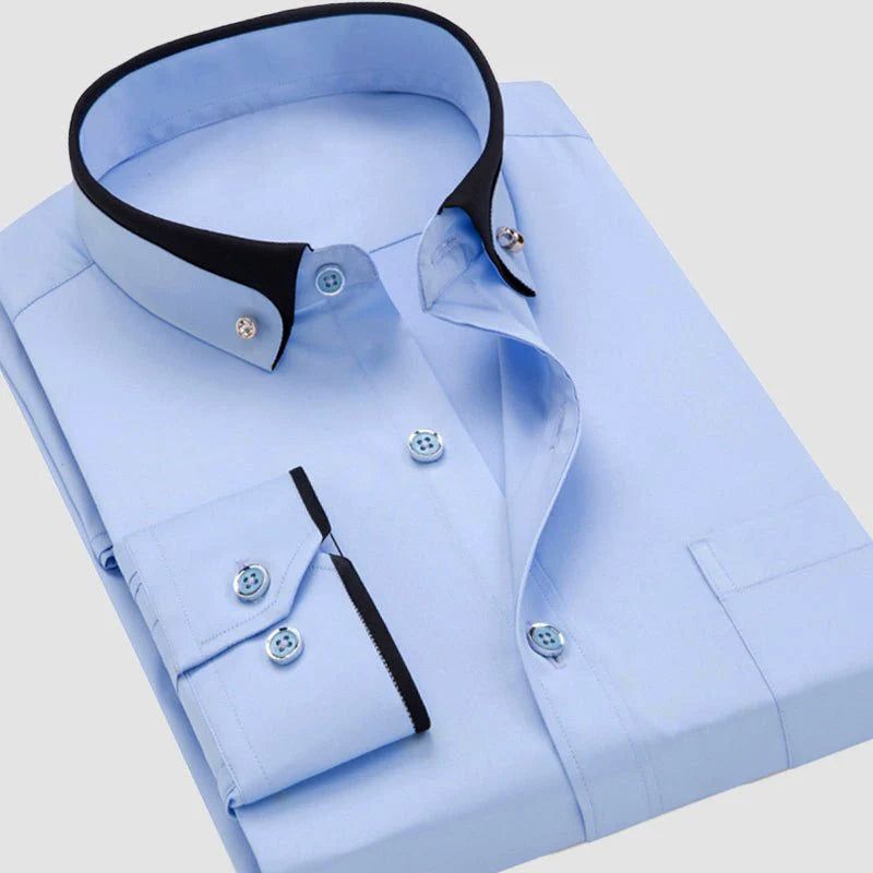 Herman | Men's Shirt Long Sleeve Button Front Classic Collar