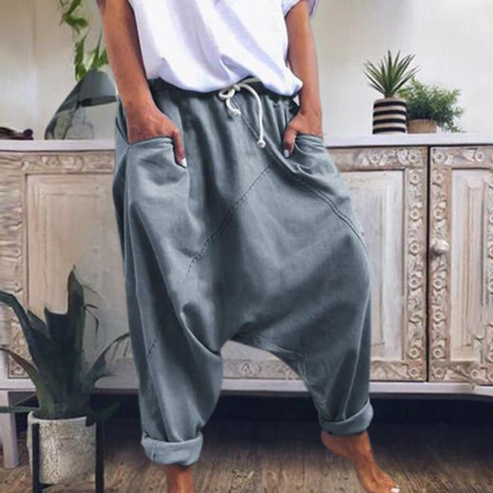 Renske | Women's Relaxed-Fit Drop-Crotch Pants – Weekend Errands