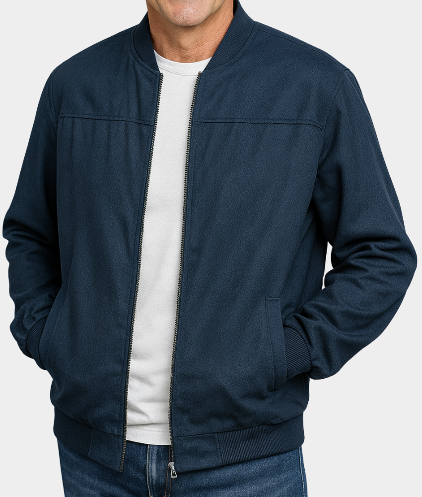 Liesbeth | Men's Bomber Jacket Zip Front Relaxed-Fit