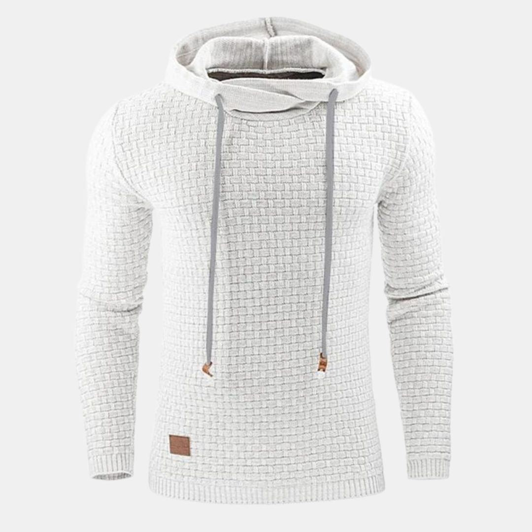 Marcus | Men's Waffle Knit Hoodie Pullover - Casual Weekend Layer