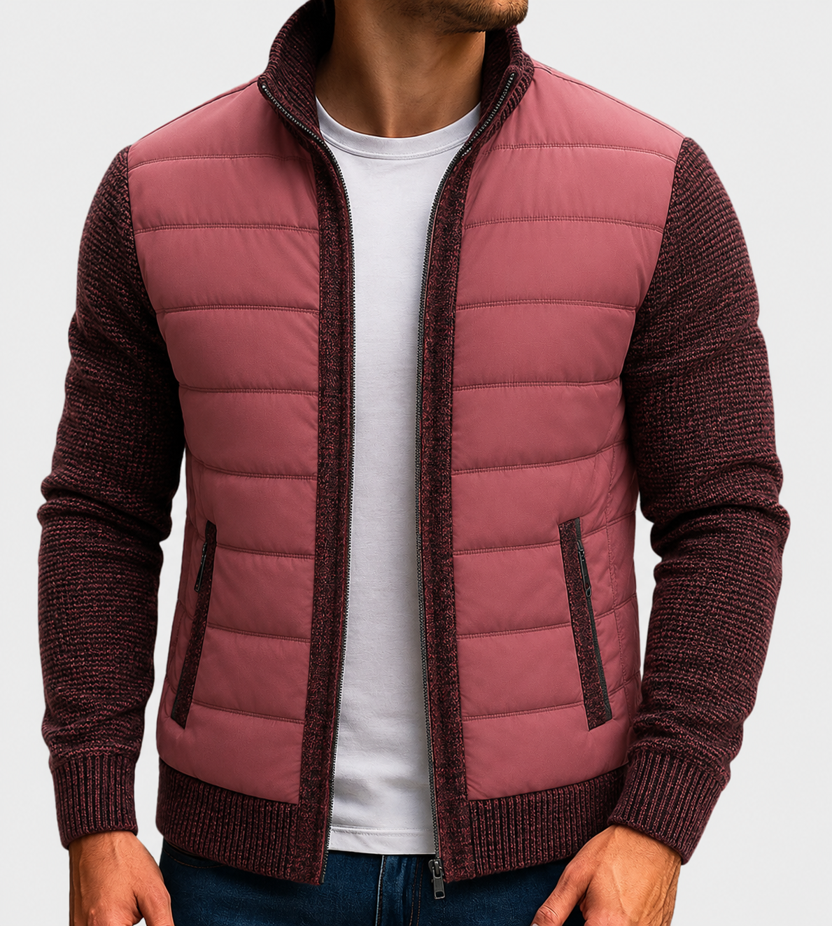 Rex | Men's Padded Jacket Relaxed-Fit Quilted Layering Coat