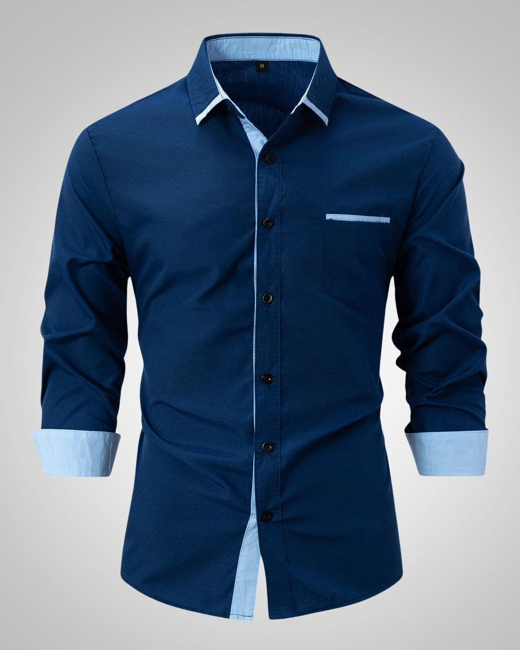 Blanche | Men's Classic Long Sleeve Shirt with Chest Pocket
