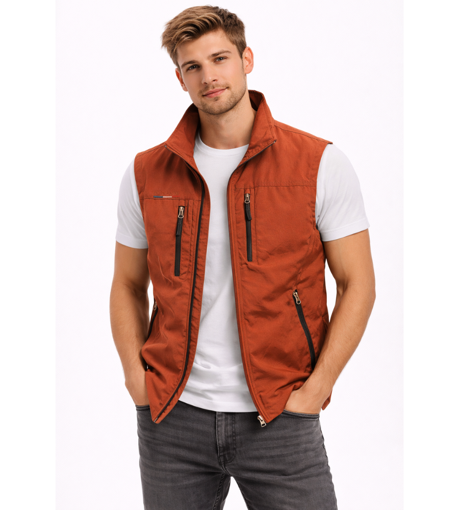 Men's Bodywarmer with Stand Collar – Outdoor Weekend Vest