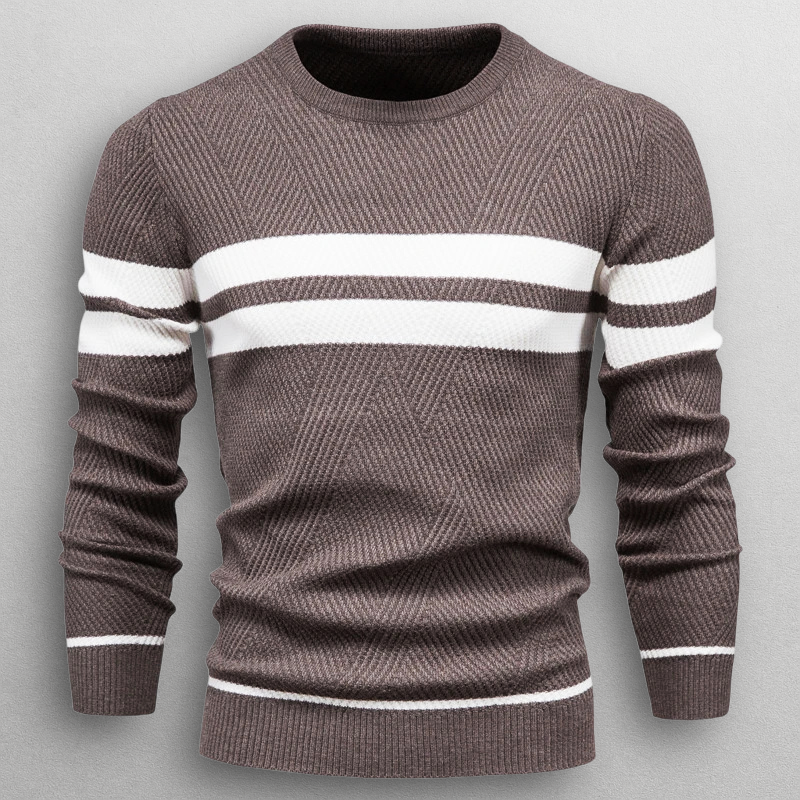 Jort | Men's Striped Crew Neck Sweater – Everyday Style
