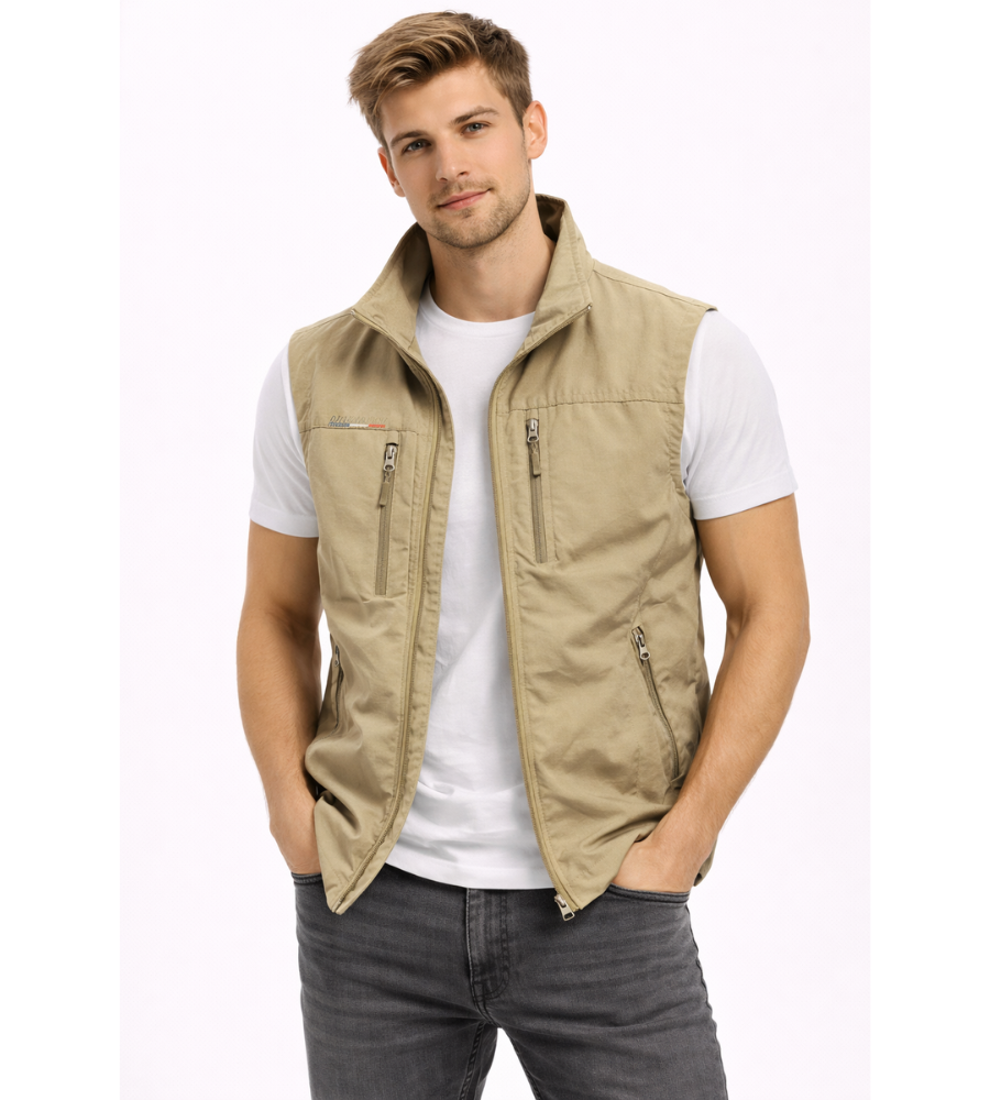 Men's Bodywarmer with Stand Collar – Outdoor Weekend Vest