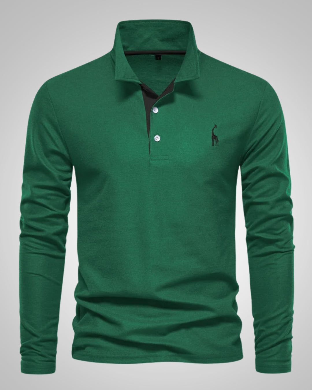 Evelien | Men's Long Sleeve Polo Shirt with Button Front