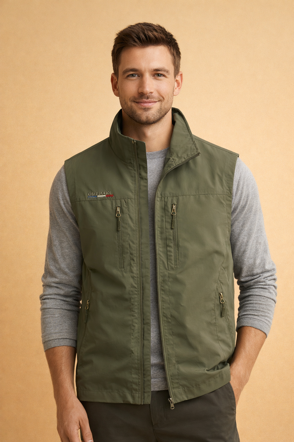 Damian | Men's Zip-Front Utility Bodywarmer with Pockets