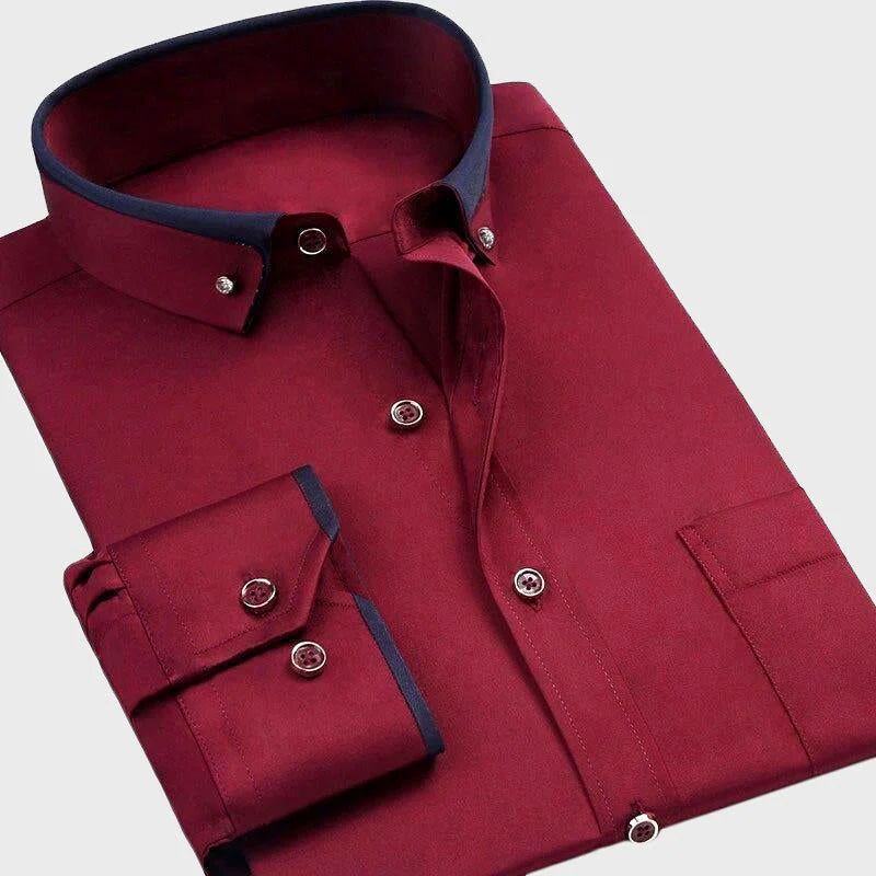 Herman | Men's Shirt Long Sleeve Button Front Classic Collar