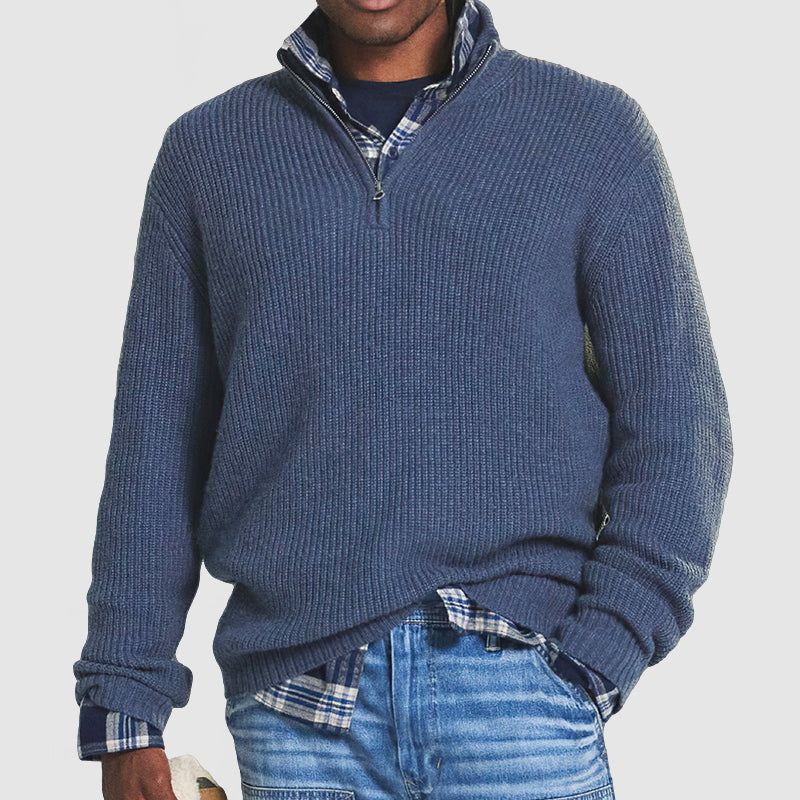 Men's Half-Zip Sweater – Casual Everyday Layering Piece