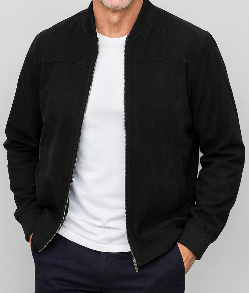 Liesbeth | Men's Bomber Jacket Zip Front Relaxed-Fit