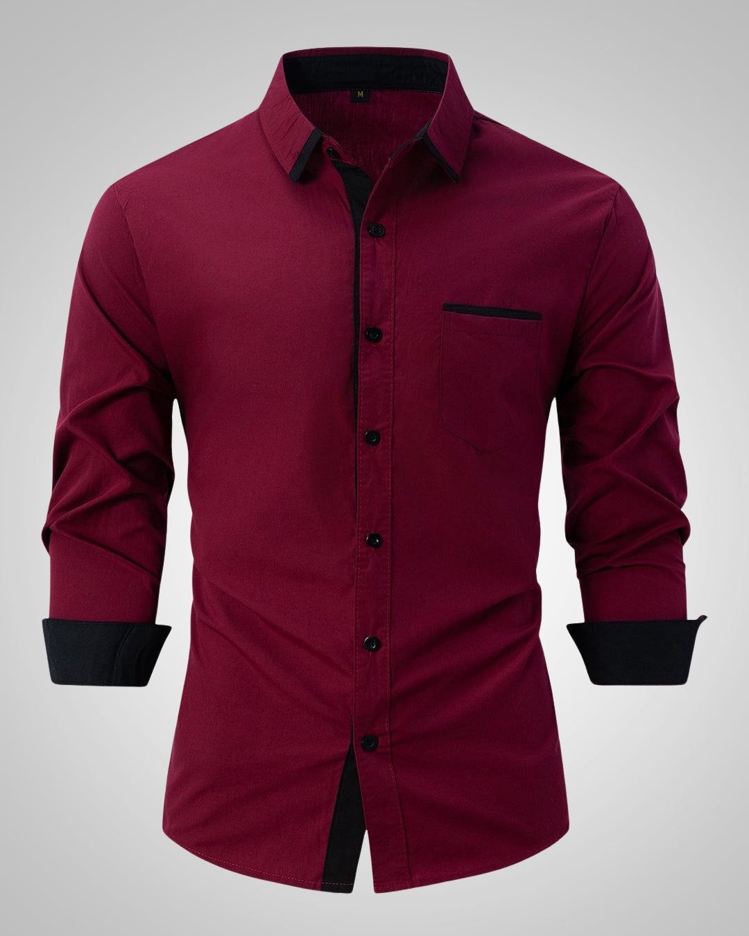 Blanche | Men's Classic Long Sleeve Shirt with Chest Pocket
