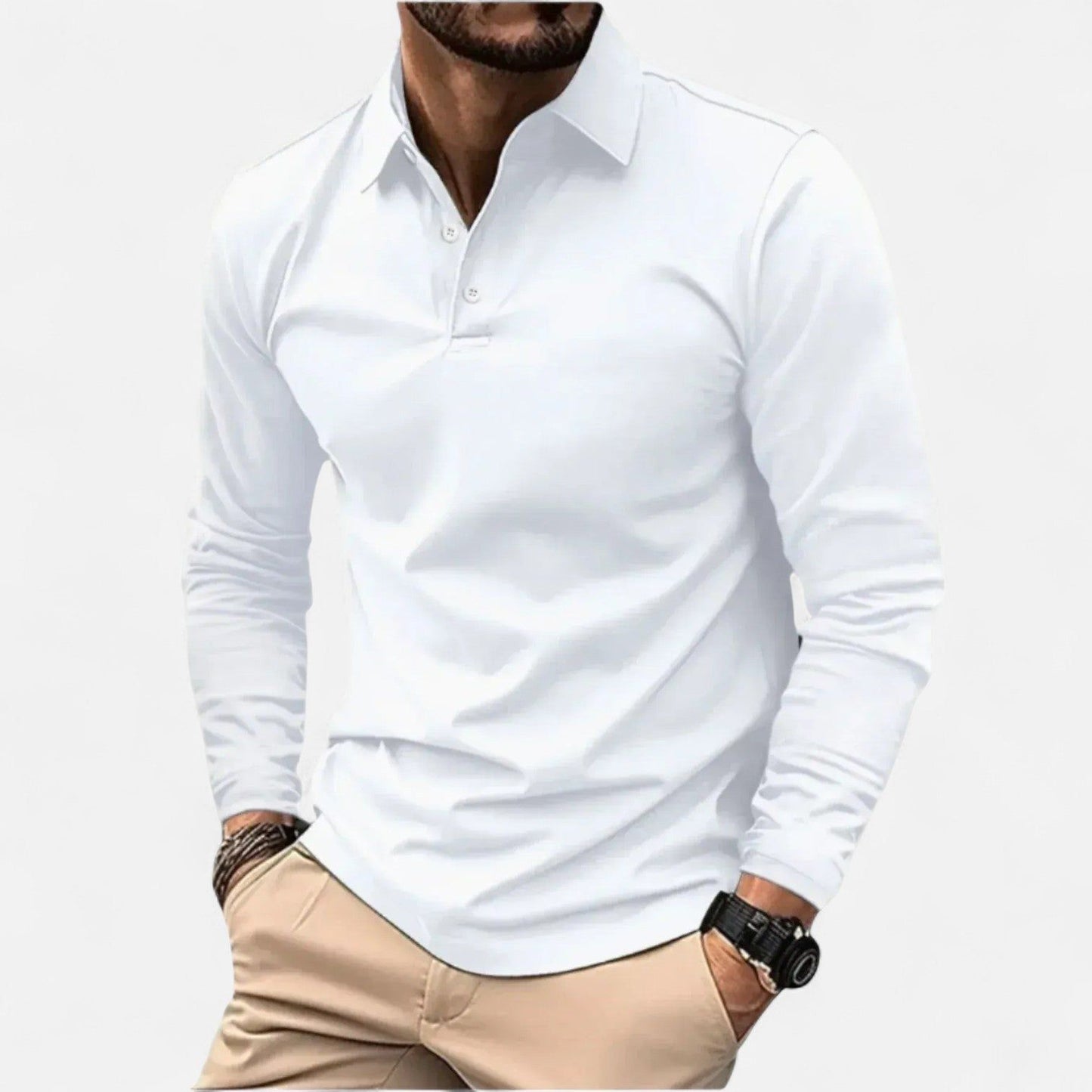 Jimmy | Men's Classic Regular-Fit Long Sleeve Polo Shirt