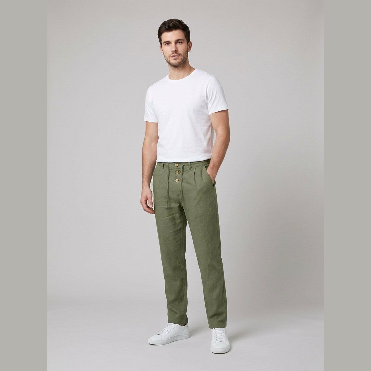 Oscar | Men's Relaxed-Fit Pants High-Waist Drawstring – Beach Vacation