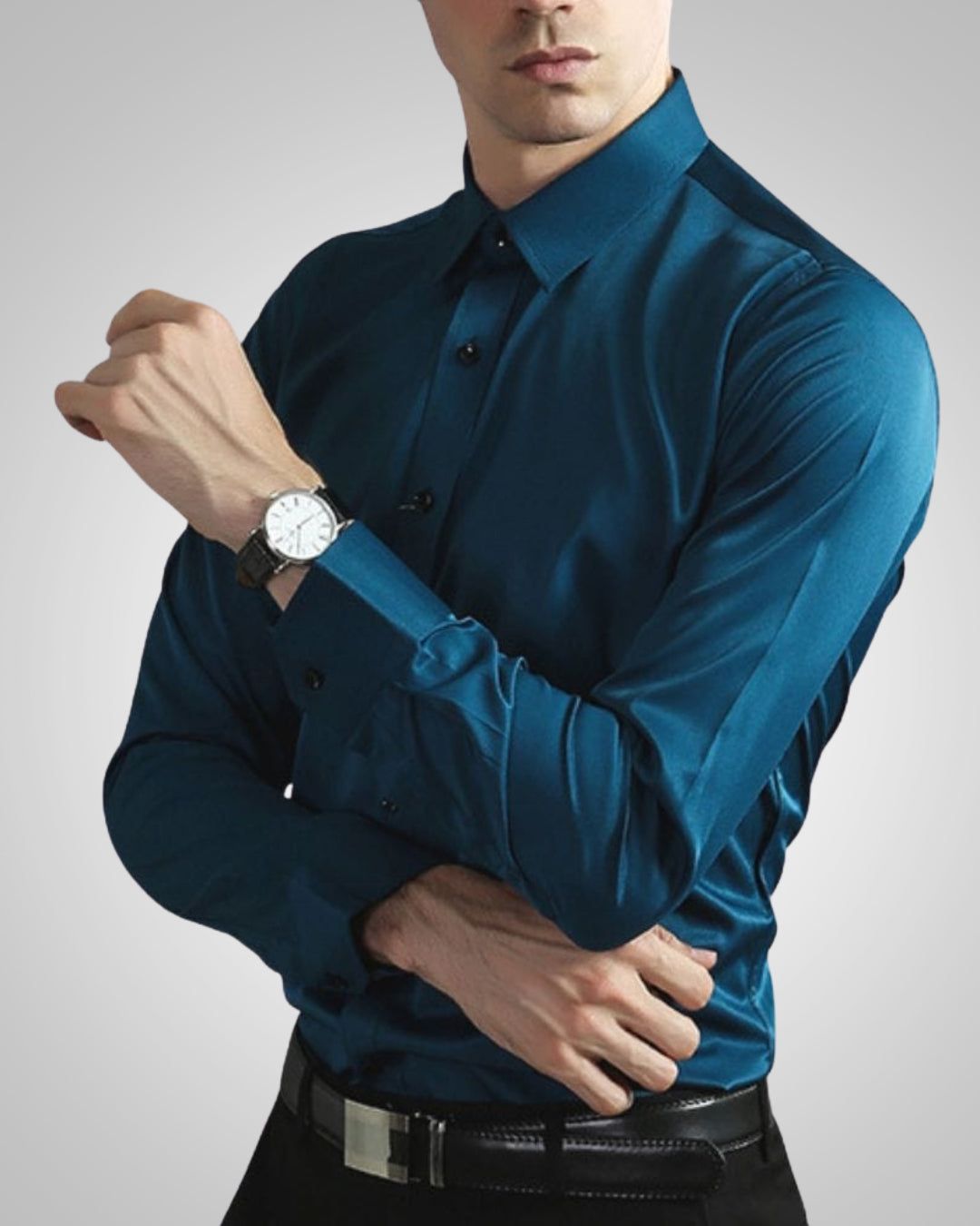 Editha | Men's Stretch Button-Front Shirt – Business Casual