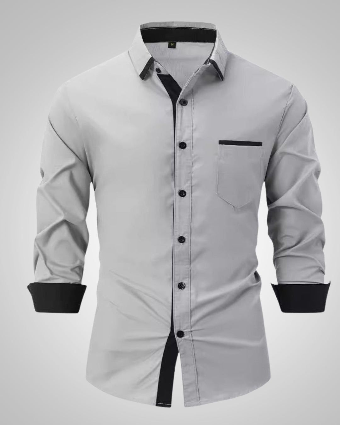Blanche | Men's Classic Long Sleeve Shirt with Chest Pocket