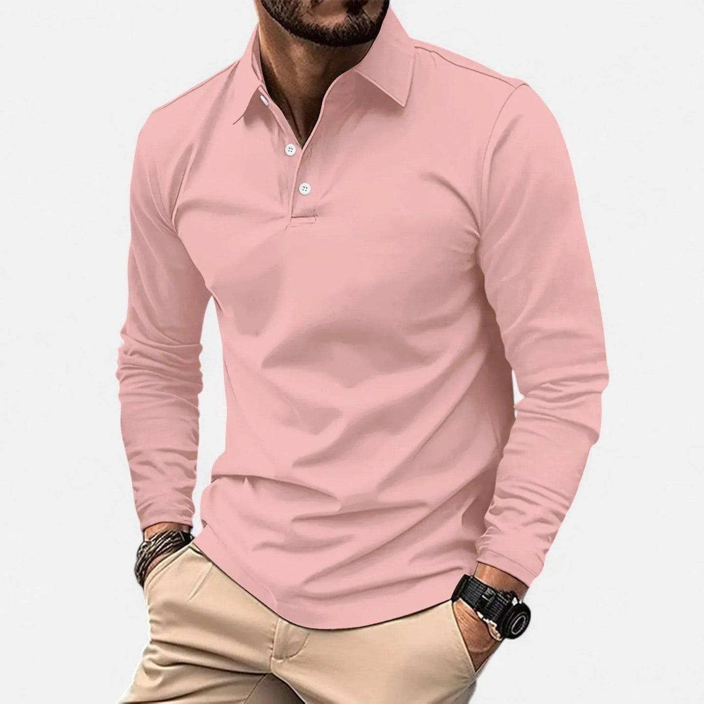 Jimmy | Men's Classic Regular-Fit Long Sleeve Polo Shirt