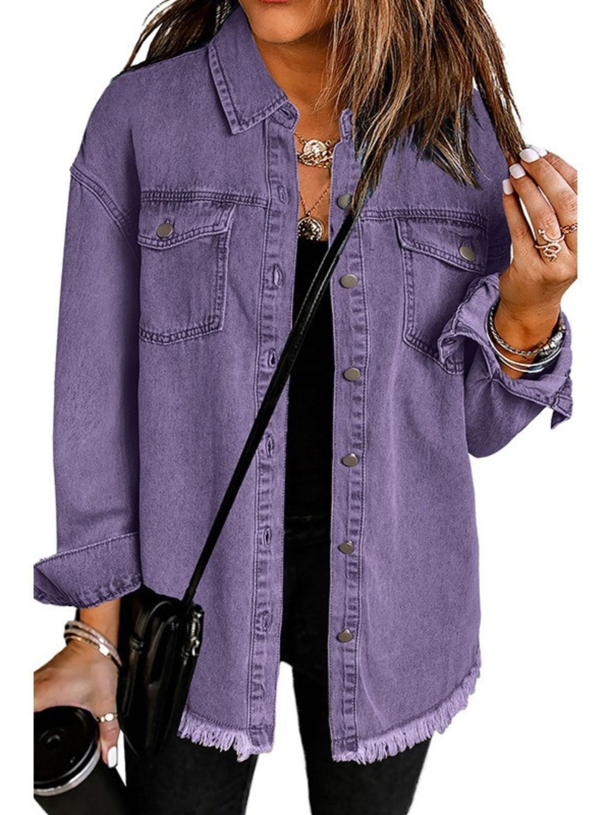 Alida | Collared Button-Front Jacket with Chest Pockets