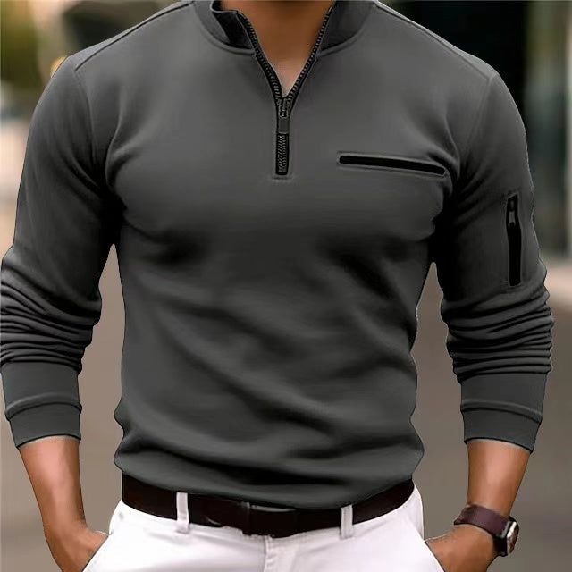 Marcus | Men's Zip Sweater with Pockets – Casual Everyday Layering
