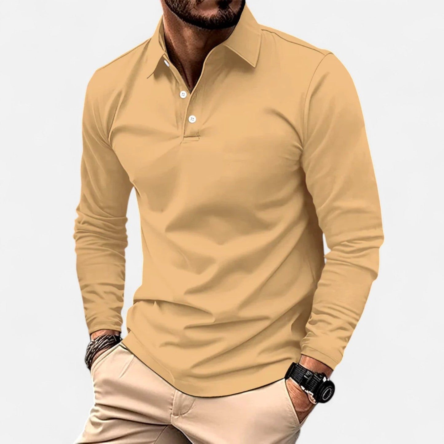 Jimmy | Men's Classic Regular-Fit Long Sleeve Polo Shirt