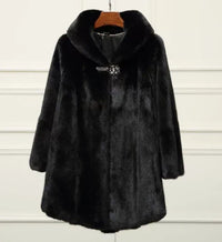 Anouk | Women's Hooded Long Coat with Plush Lining – Winter