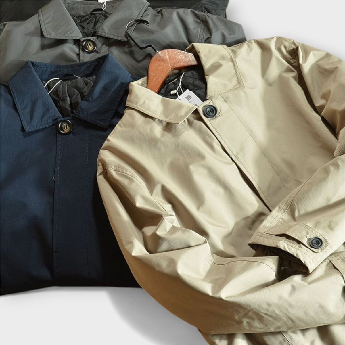 Otto | Waterproof Longline Coat with Stand Collar for Men