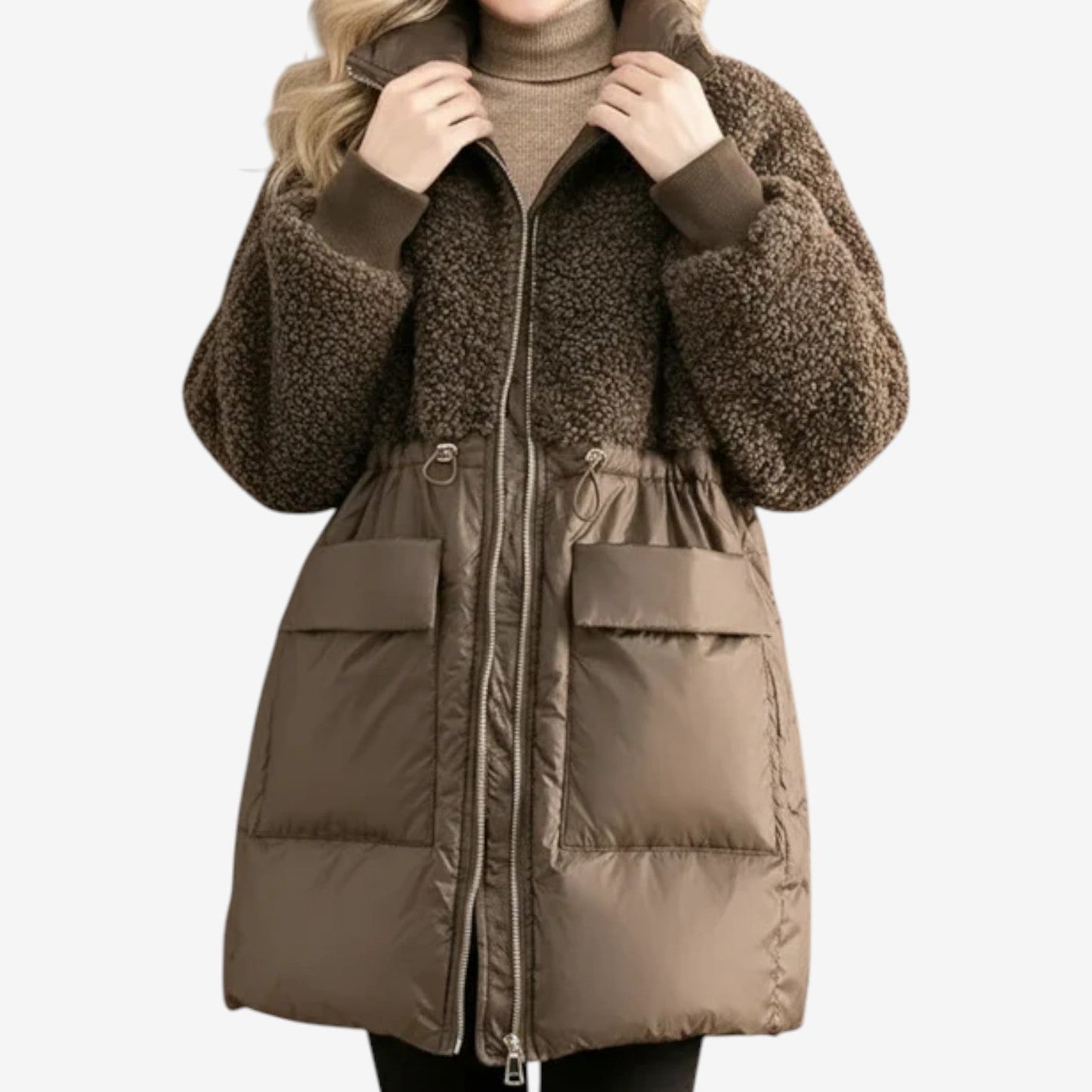 Georgina | Women's Winter Coat Quilted Warm Long Coat