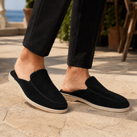 Emeryk | Suede Moccasin Mule Loafers for Men