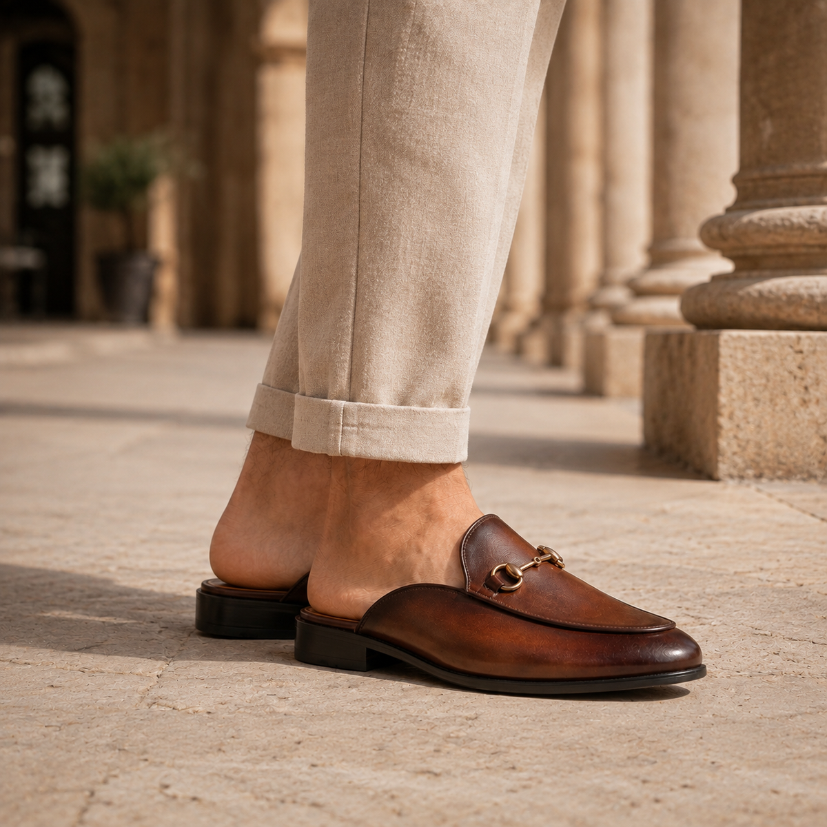 Soren | Slip-On Mules with Horsebit Detail for Men