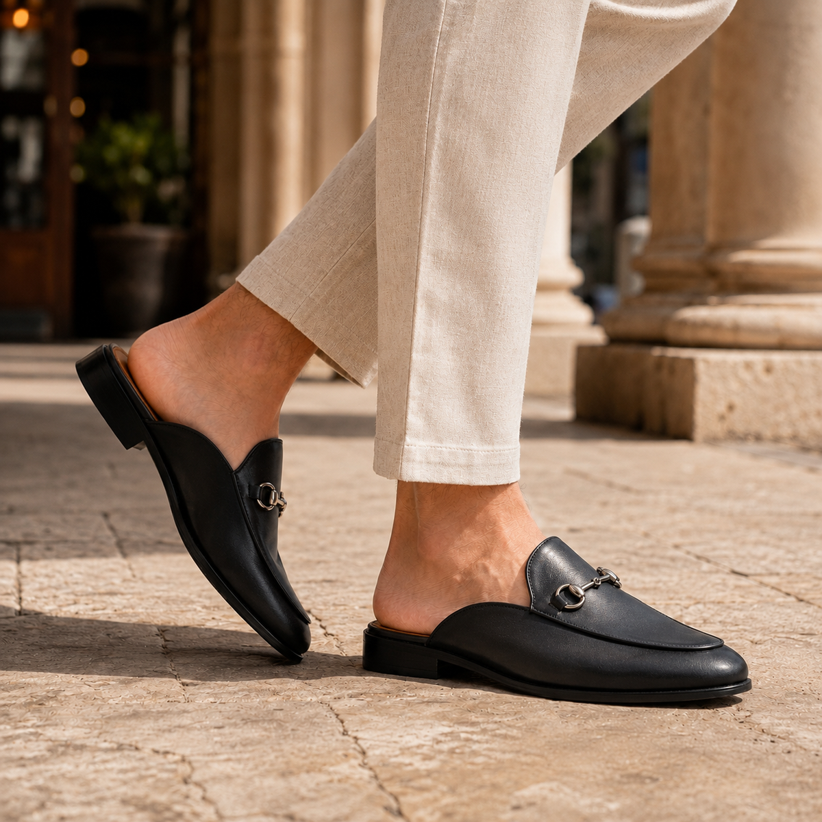 Soren | Slip-On Mules with Horsebit Detail for Men