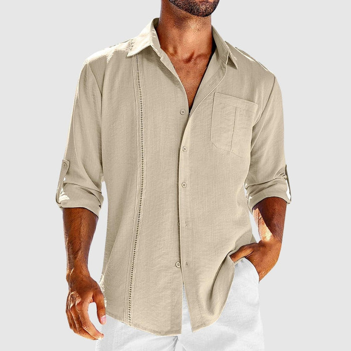 Florian | Long Sleeve Button-Down Collar Shirt for Men