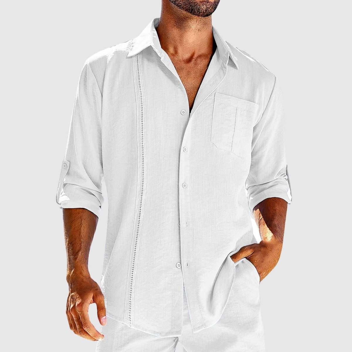 Florian | Button-Down Collar Shirt with Chest Pocket for Men