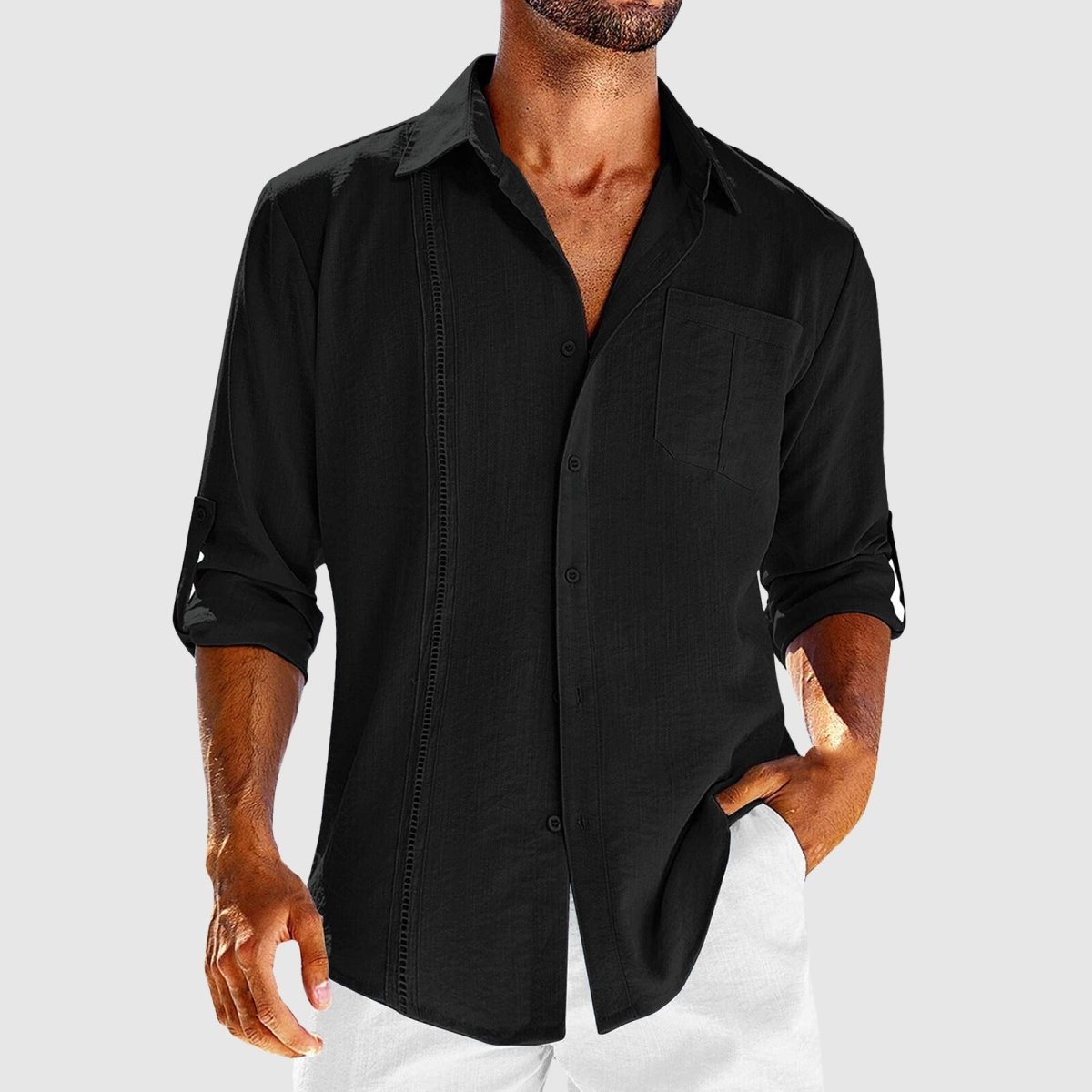 Florian | Button-Down Collar Shirt with Chest Pocket for Men