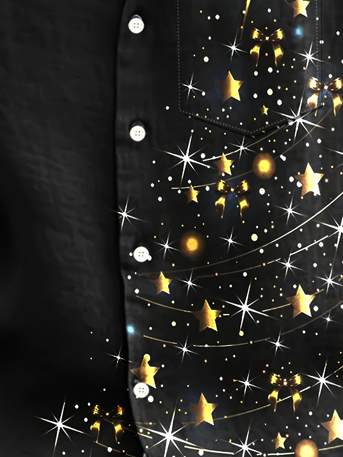 Kasten | Christmas Print Button-Down Shirt for Men