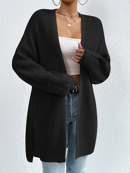 Aleida | Oversized Ribbed Knit Cardigan with Open Front for Women