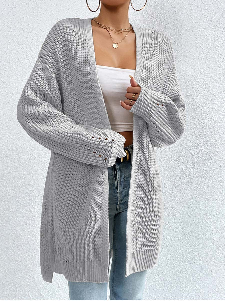 Aleida | Oversized Ribbed Knit Cardigan with Open Front for Women