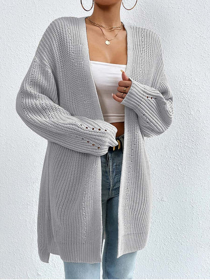Aleida | Oversized Ribbed Knit Cardigan with Open Front for Women