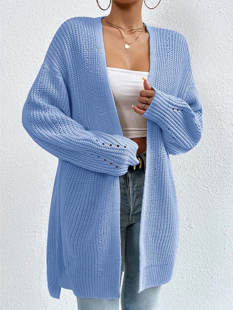 Aleida | Oversized Ribbed Knit Cardigan with Open Front for Women