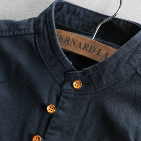 Ole | Stand Collar Button-Front Shirt for Men