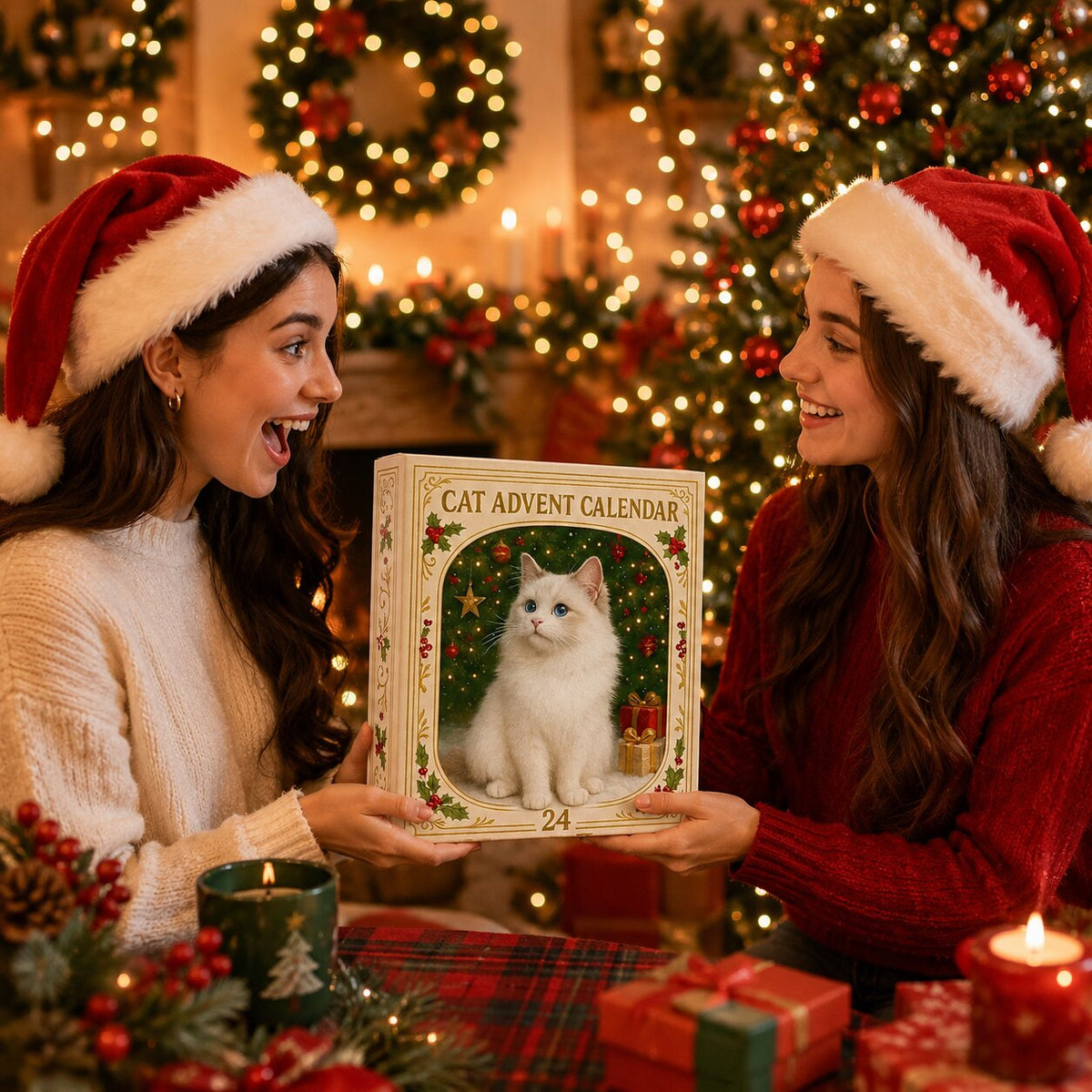 MINI CAT ADVENT CALENDAR – 24 CAT FIGURINES