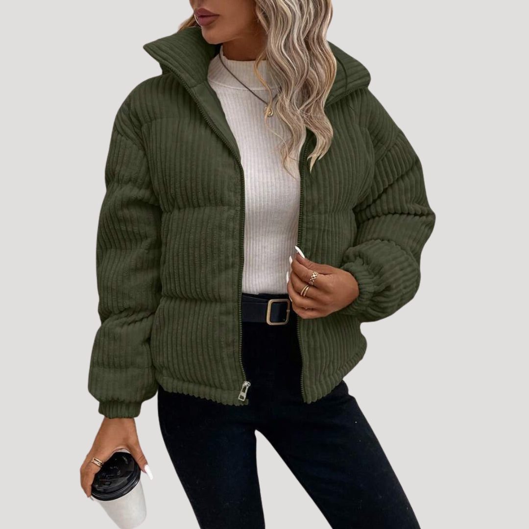 Tine | Hooded Quilted Bomber Jacket for Women