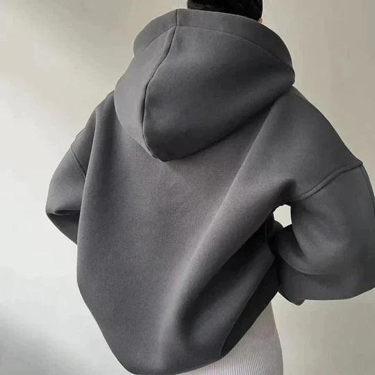 Marwin | Hoodie for Women with Ribbed Hem and Pockets