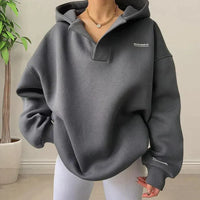 Marwin | Hoodie for Women with Ribbed Hem and Pockets