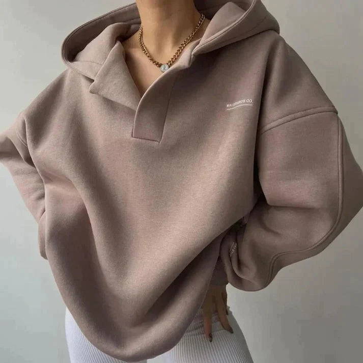 Marwin | Hoodie for Women with Ribbed Hem and Pockets