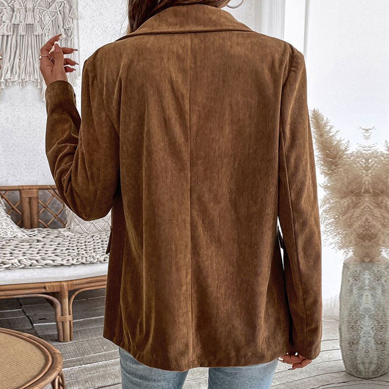 Beatrice | Double-Breasted Textured Oversized Blazer for Women
